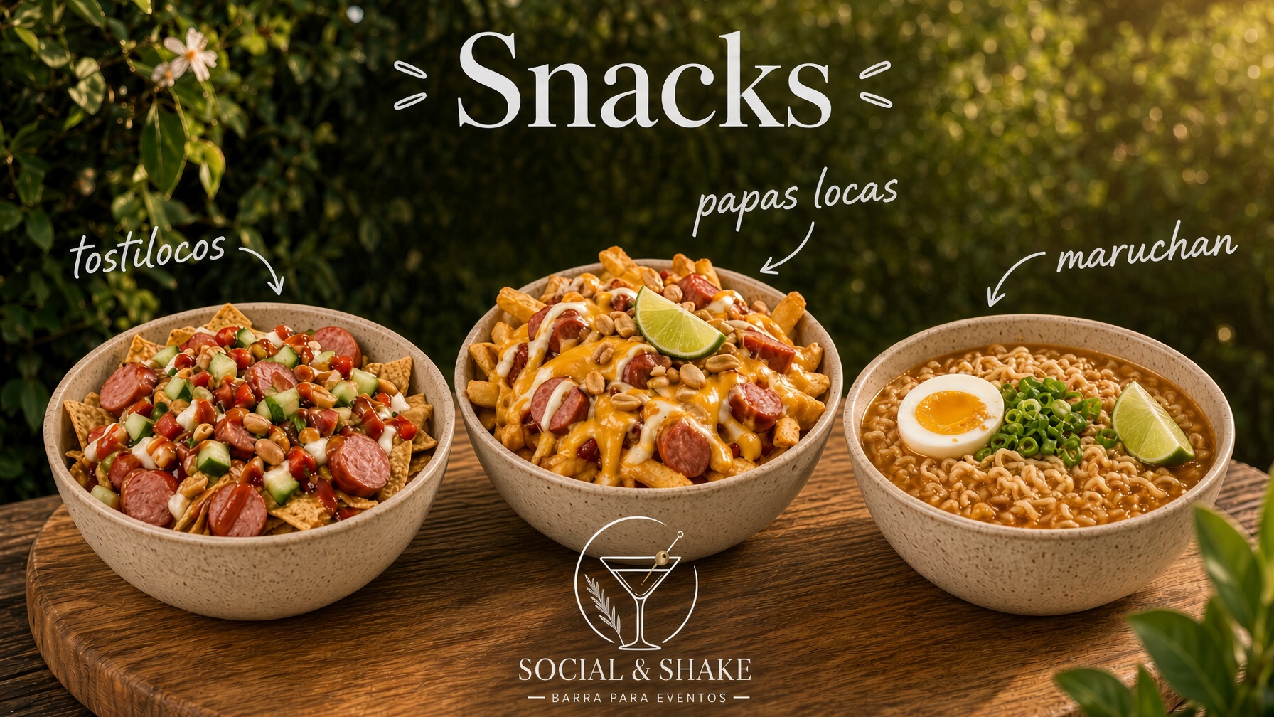 Botanas: tostilocos, papas locas y maruchan